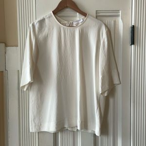 Everlane Japanese GoWeave Back-Zip Too, White, Size 8